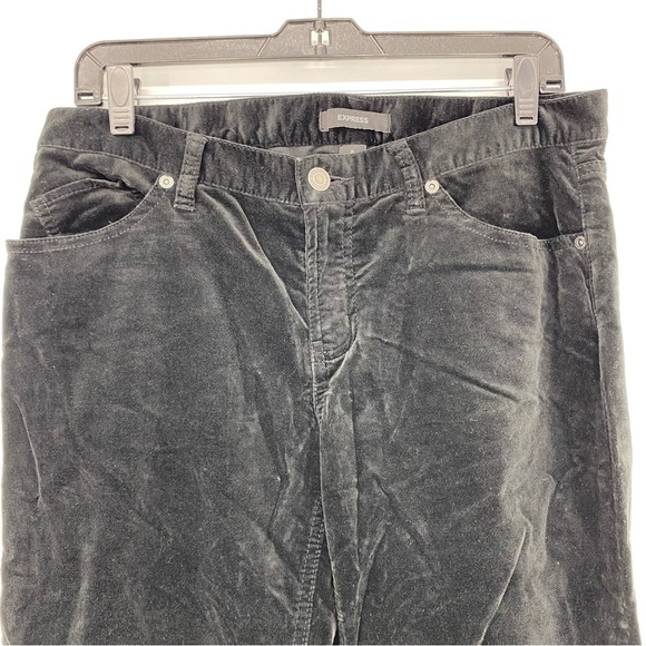 Express black velvet velour soft bootcut pants women's size 8 - Picture 6 of 15